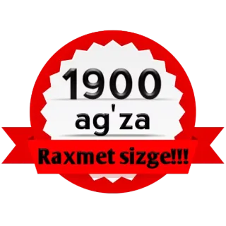 ☹️ 1900
ag'za
Raxmet sizge!!! telegram sticker
