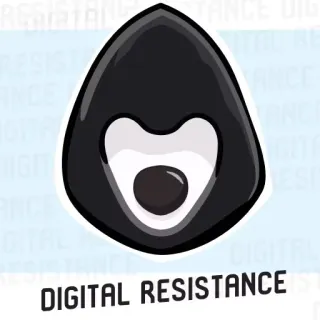 🤔 DIGITAL RESISTANCE digital, Widerstand, Aktivismus, Internet, Online, Symbol telegram sticker