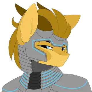 👮 Poni, Baju Zirah, Helm, Kuda, Kartun, Karakter telegram sticker