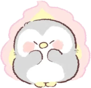 🐧 chim cánh cụt, dễ thương, kawaii, động vật, chim, nhãn dán telegram sticker