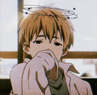 🙂 anime, character, sad, boy, manga, illustration telegram sticker