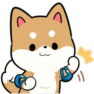 🦾 犬, 柴犬, ボクシング, 漫画, 動物, 可愛い, ペット telegram sticker