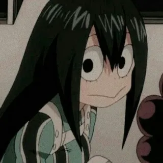 😳 Tsuyu Asui My Hero Academia Anime, My Hero Academia, Tsuyu Asui, Fille Grenouille, Mignon, Dessin animé telegram sticker