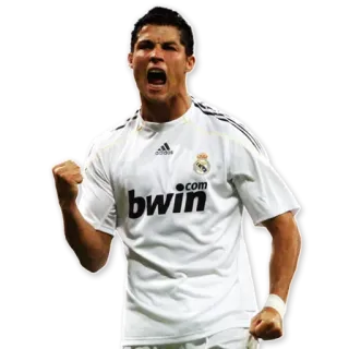 👍 Cristiano Ronaldo football, joueur, Real Madrid, athlète, football, célébration whatsapp sticker