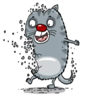 😶 고양이, 만화, 동물, 웃긴, 행복한, 바보같은 telegram sticker
