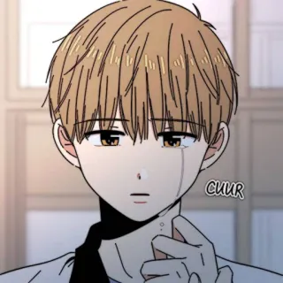 📜 CUUR Anime, Manga, Chico, Llorando, Triste, Dibujos animados, Personaje, Emocional telegram sticker