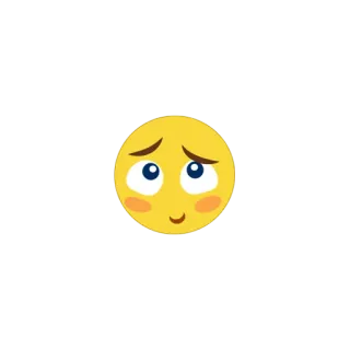 😌 emoji, cute, happy, face telegram sticker