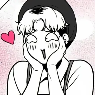 😻 漫画, 可愛い, 愛, ハート, アニメ, マンガ telegram sticker