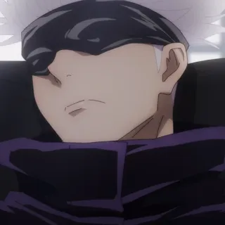 🤍 Satoru Gojo Jujutsu Kaisen anime, manga, gojo, satoru, character, blindfold telegram sticker