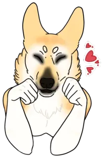 🤗 anjing, anak anjing, cinta, hati, lucu, hewan, peliharaan telegram sticker