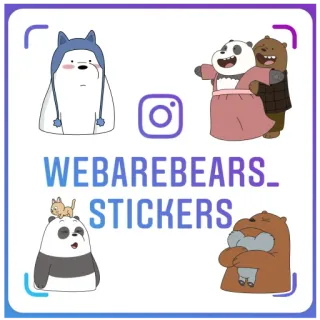 📸 We Bare Bears WEBAREBEARS_STICKERS Kartun, Beruang, We Bare Bears, Stiker, Serial animasi telegram sticker