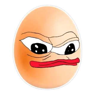 🥚 trứng, giận dữ, Meme, vui nhộn, hoạt hình telegram sticker