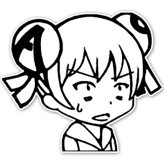 😨 Anime, Sticker, Kawaii, Cartoon telegram sticker