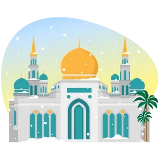 👈 มัสยิด, สถาปัตยกรรมอิสลาม, อาคาร, อิสลาม, มุสลิม, ศาสนา whatsapp sticker