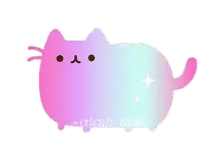 🐱 @edenah_lgbt pusheen, katze, sticker, regenbogen, lgbt telegram sticker