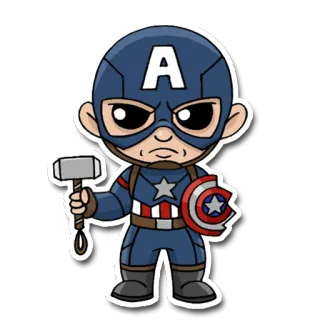 🛡 Captain America Captain America, Marvel, superhero, comic book character telegram sticker