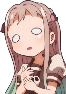 😢 Yashiro Nene Toilet-bound Hanako-kun Anime, Manga, Triste, Choquée, Fille telegram sticker