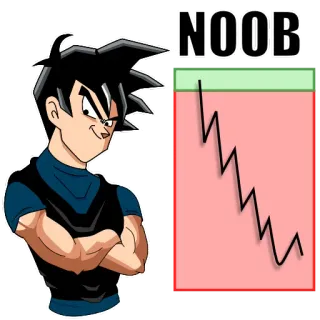 👻 NOOB noob, chart, falling, video game, loser telegram sticker