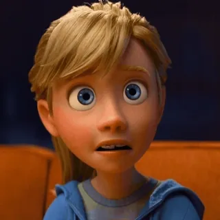 😣 Riley Andersen Inside Out Riley Andersen, Inside Out, cartoon, animated, movie, character, expression, disgust telegram sticker