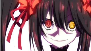 😏 Kurumi Tokisaki Date A Live Anime, Garota, Malvado, Relógio, Olho, Espírito telegram sticker