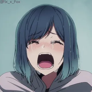 😭 泣く, アニメ, 悲しい, 涙, 女の子, エモい telegram sticker
