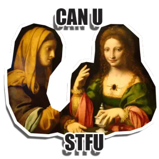 🤫 CAN U STFU Мем, Смешные, Искусство, Обидные, Саркастичные telegram sticker