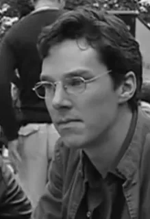 😐 Benedict Cumberbatch 演员, 名人, 男人, 人, 眼镜 whatsapp sticker