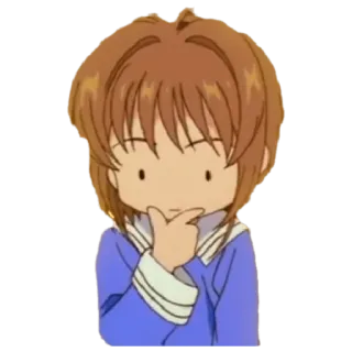 🎈 Anime, Cartone animato, Pensando, Confuso, Chibi, Personaggio telegram sticker