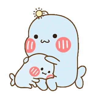 🥰 可爱, 卡哇伊, 海豹, 动物, 卡通 telegram sticker