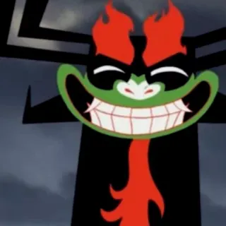 😏 Aku Samurai Jack Aku, Samurai Jack, Cartoon Network, Cattivo, Cartone animato, Animato whatsapp sticker