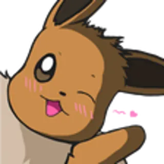 👋 Eevee Pokemon pokemon, eevee, lindo, pegatina, anime telegram sticker