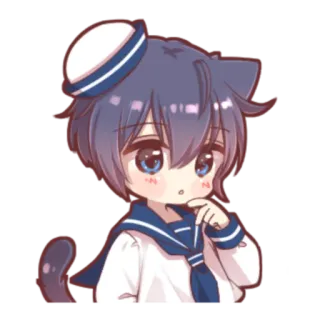 🍓 Anime, Chibi, Gato, Fofo, Adesivo telegram sticker