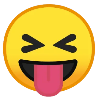 😝 Emoji, Lidah, Ceria, Wajah, Ekspresi telegram sticker