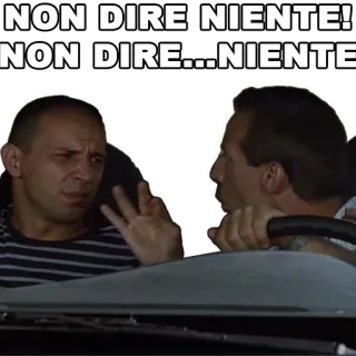 🤐 NON DIRE NIENTE! NON DIRE...NIENTE italien, film, mème, geste, parlant, drôle whatsapp sticker