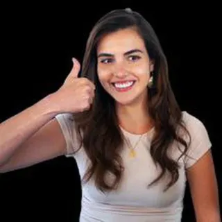 👍 mulher, sorrindo, polegar para cima, retrato, aprovação, positivo telegram sticker