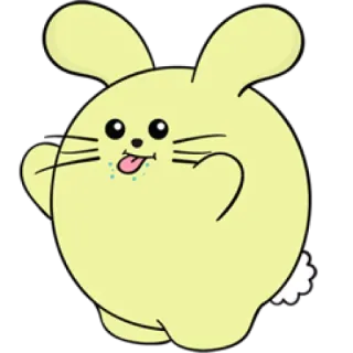 😜 coniglio, animale, cartone animato, carino whatsapp sticker