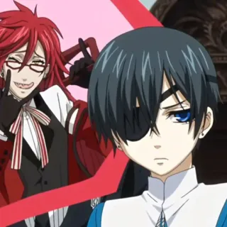 ♥️ Ciel Phantomhive Black Butler anime, black butler, ciel phantomhive, sebastian michaelis, grell sutcliff telegram sticker