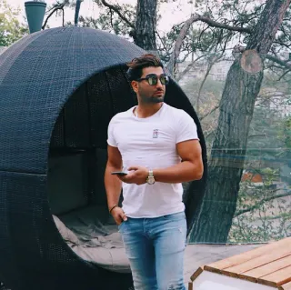 🖤 man, sunglasses, casual, outdoors, male, portrait telegram sticker