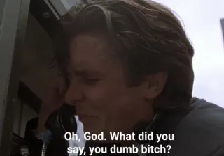 🔲 Oh, God. What did you say, you dumb bitch? Beleidigung, Obszönität, Wut, Drama, Ausdruck whatsapp sticker