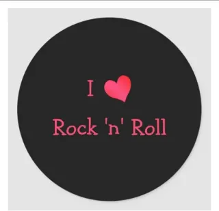 🖤 I ❤️ Rock 'n' Roll ร็อกแอนด์โรล, เพลง, หัวใจ, ความรัก, ร็อก telegram sticker