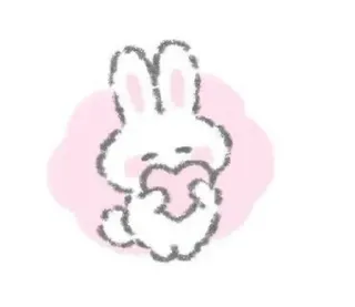 🌟 Hase, Häschen, Herz, süß, Liebe, Tier, Cartoon telegram sticker