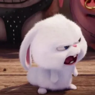🐰 Snowball The Secret Life of Pets rabbit, cartoon, angry, cute, pet, animal telegram sticker