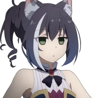😐 Anime, Kocia dziewczyna, Słodkie, Kreskówka, Manga, Kawaii, Naklejka telegram sticker