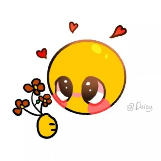 🌹 @Daisy Emoji, Kartun, Hati, Cinta, Bunga telegram sticker