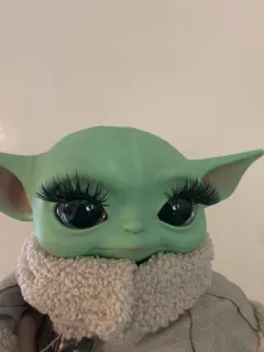 🦎 Baby Yoda baby yoda, grogu, the mandalorian, star wars, mono, ojos, gracioso telegram sticker
