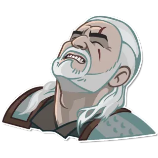 😬 Geralt of Rivia The Witcher witcher, geralt, cd projekt red, spiel, charakter whatsapp sticker