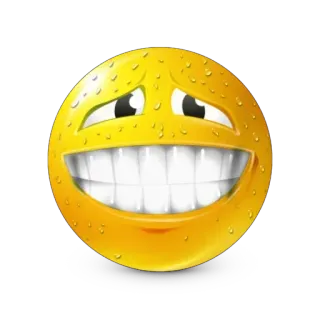 😅 emoji, smiley, face, yellow, expression telegram sticker