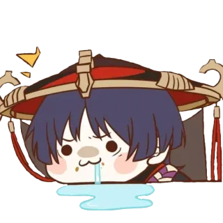 😭 Scaramouche Genshin Impact scaramouche, genshin impact, anime, chibi, pegatina, lindo, videojuego telegram sticker
