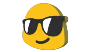 😎 emoji, sunglasses, cool, yellow, face telegram sticker