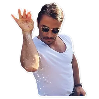 👨‍🍳 chef, salt, cooking, food, sprinkle, salt bae, nusret telegram sticker